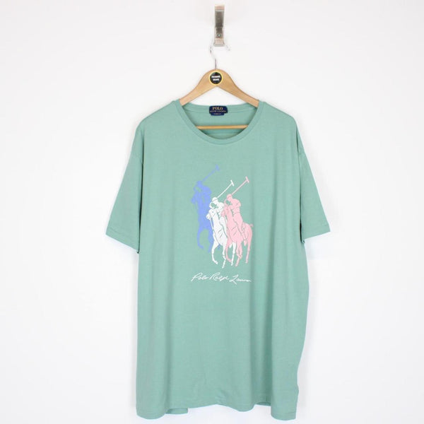 Polo Ralph Lauren Green Big Pony Print Short Sleeve Cotton T-Shirt