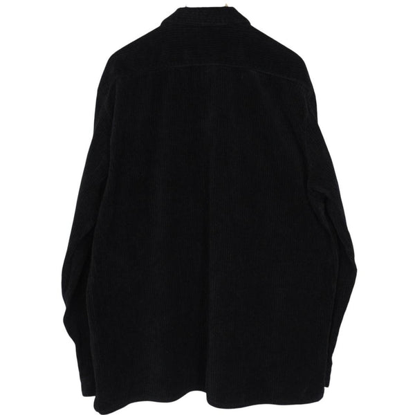 Stone Island AW 2020 Black Long Sleeve Jumbo Corduroy Shirt