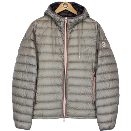 Moncler Athenes Grey Longue Saison Hooded Down Jacket