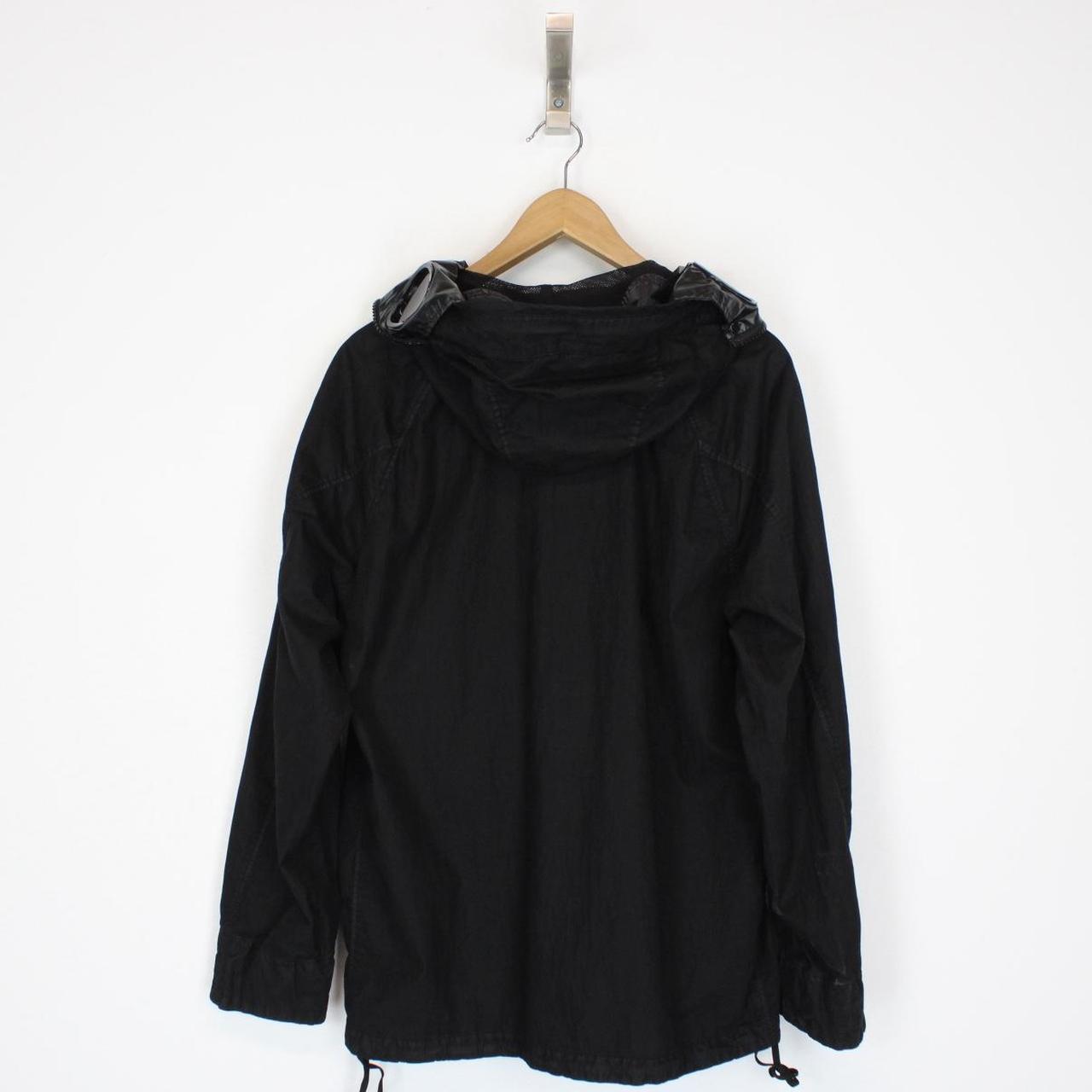 CP Company Black 50 Fili Gum Mixed Full Zip Hooded Explorer Goggle Jacket