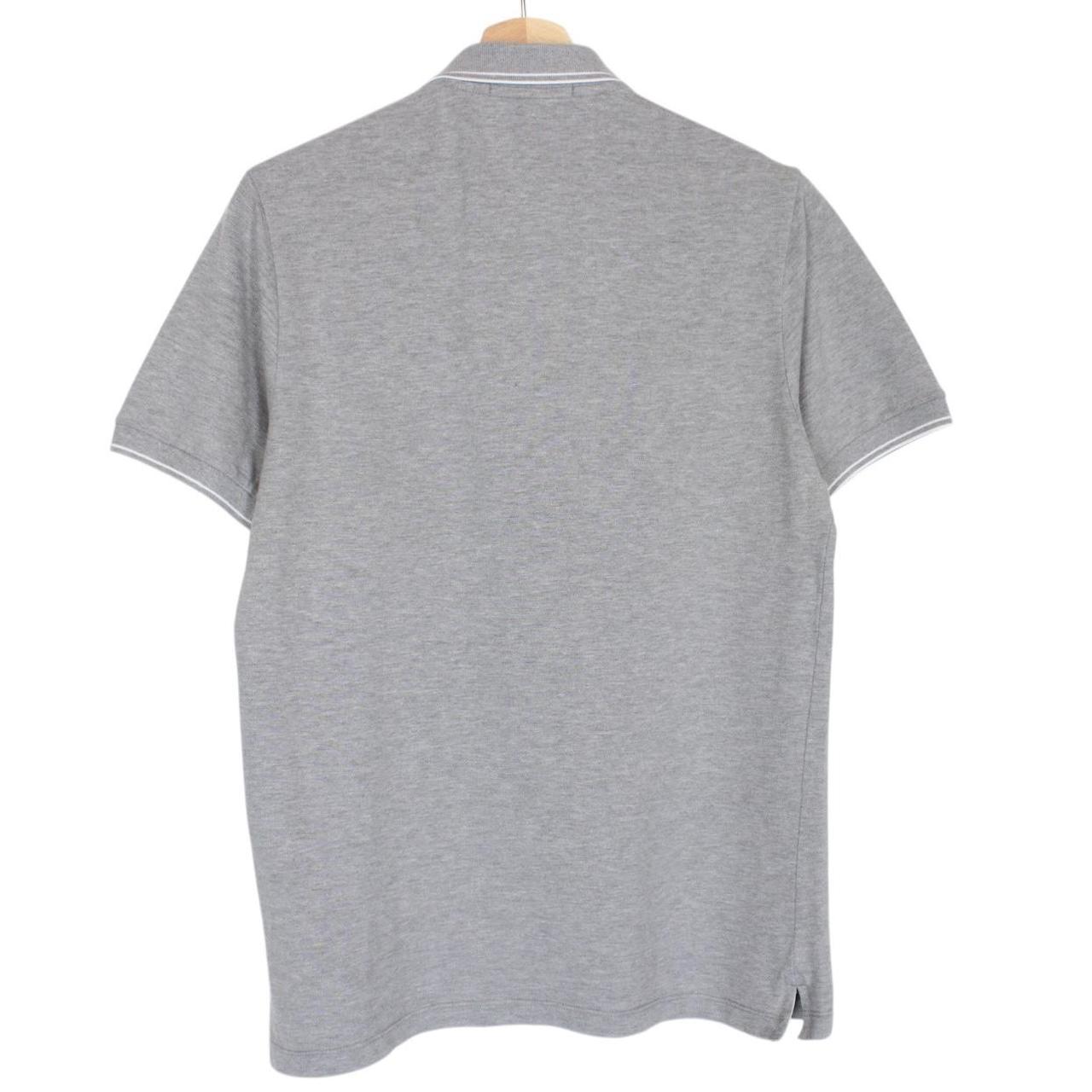 Stone Island Grey Short Sleeve Compass Cotton Polo Shirt