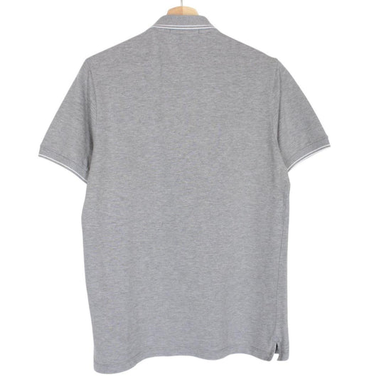 Stone Island Grey Short Sleeve Compass Cotton Polo Shirt