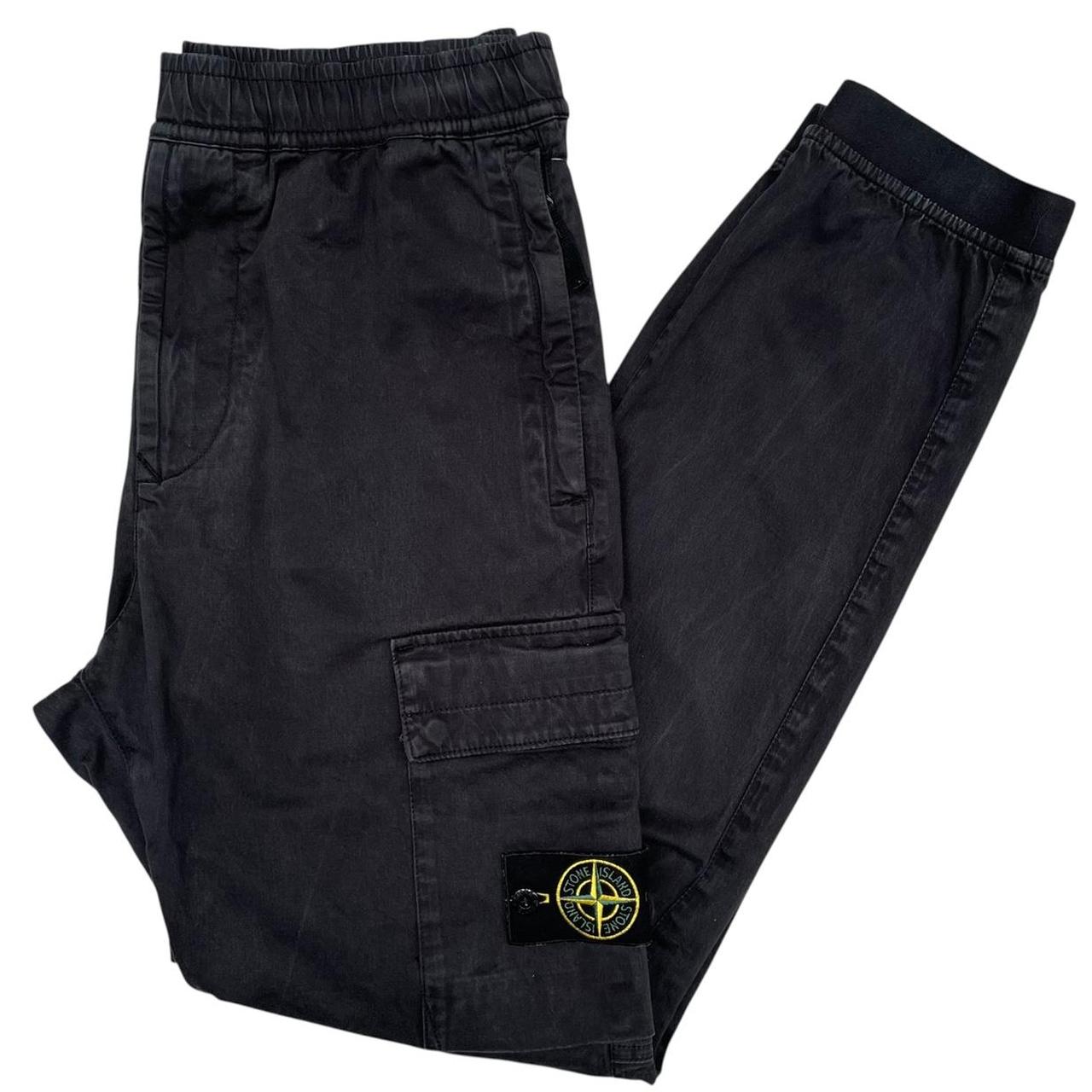 Stone Island AW 2023 Black RE-T Fit Cargo Trousers