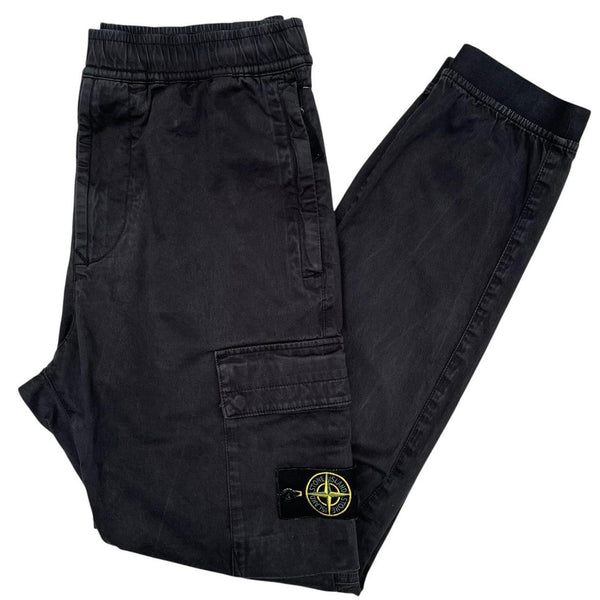 Stone Island AW 2023 Black RE-T Fit Cargo Trousers