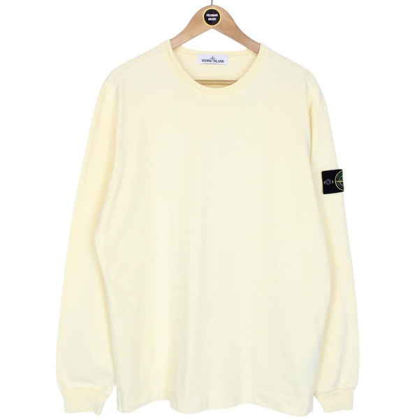 Stone Island AW 2020 Yellow Cotton Sweatshirt Jumper