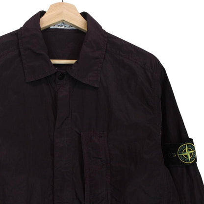 Stone Island SS 2018 Brown Full Zip Nylon Metal Overshirt Jacket