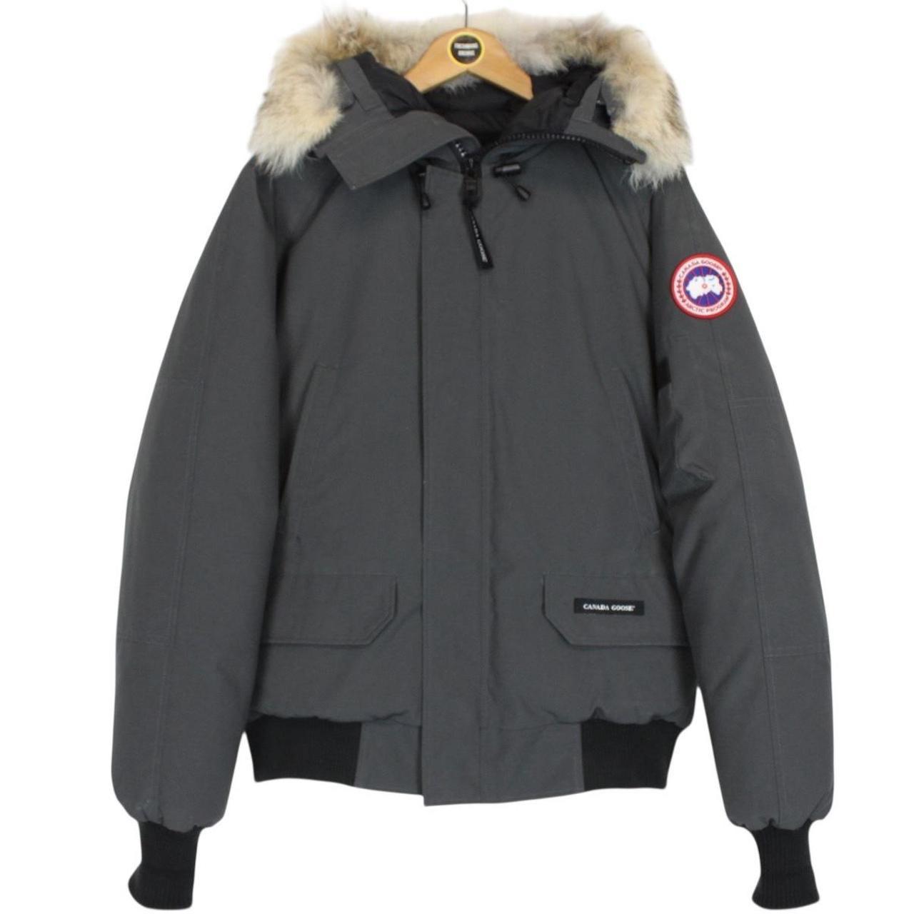 Canada Goose Graphite Grey Chilliwack Bomber Down Jacket with Fur Trim