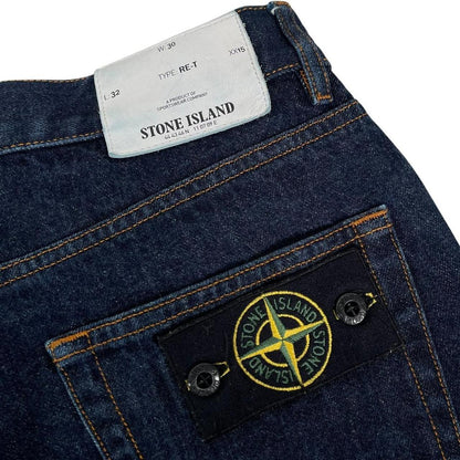 Stone Island AW 2018 Navy Blue RE-T Fit Denim Jeans