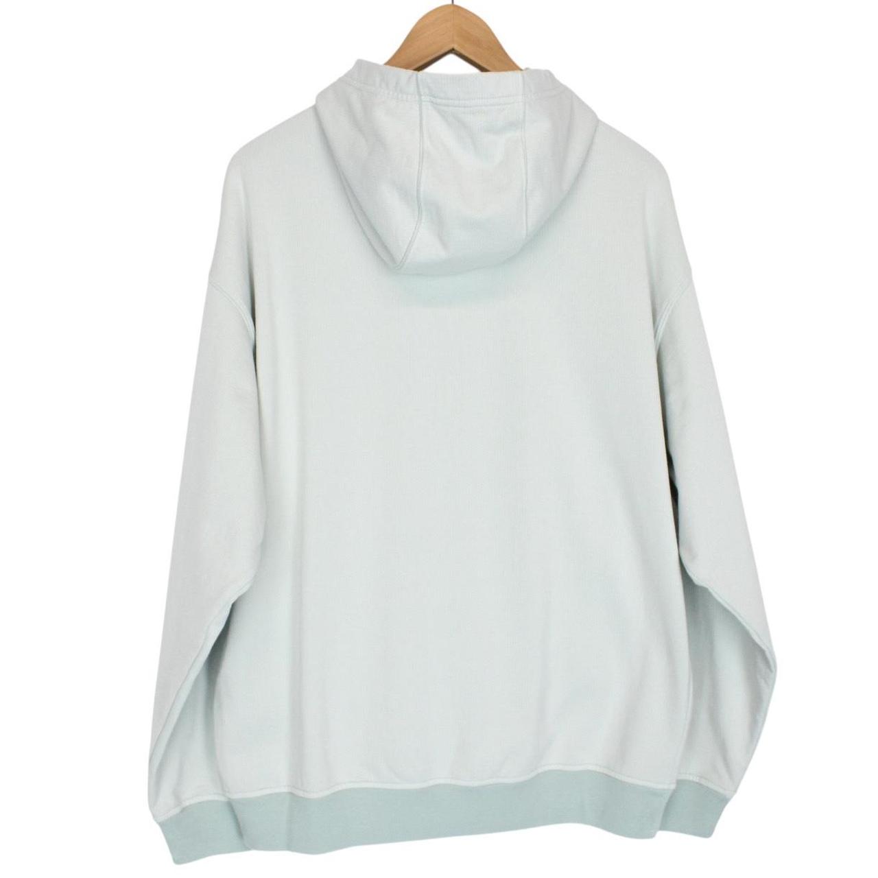 Stone Island Marina SS 2023 Light Blue Plated Dyed Cotton Hoodie Jumper