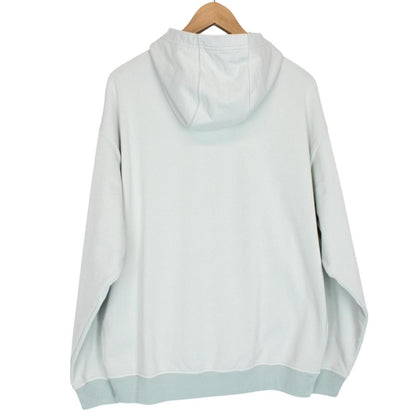 Stone Island Marina SS 2023 Light Blue Plated Dyed Cotton Hoodie Jumper