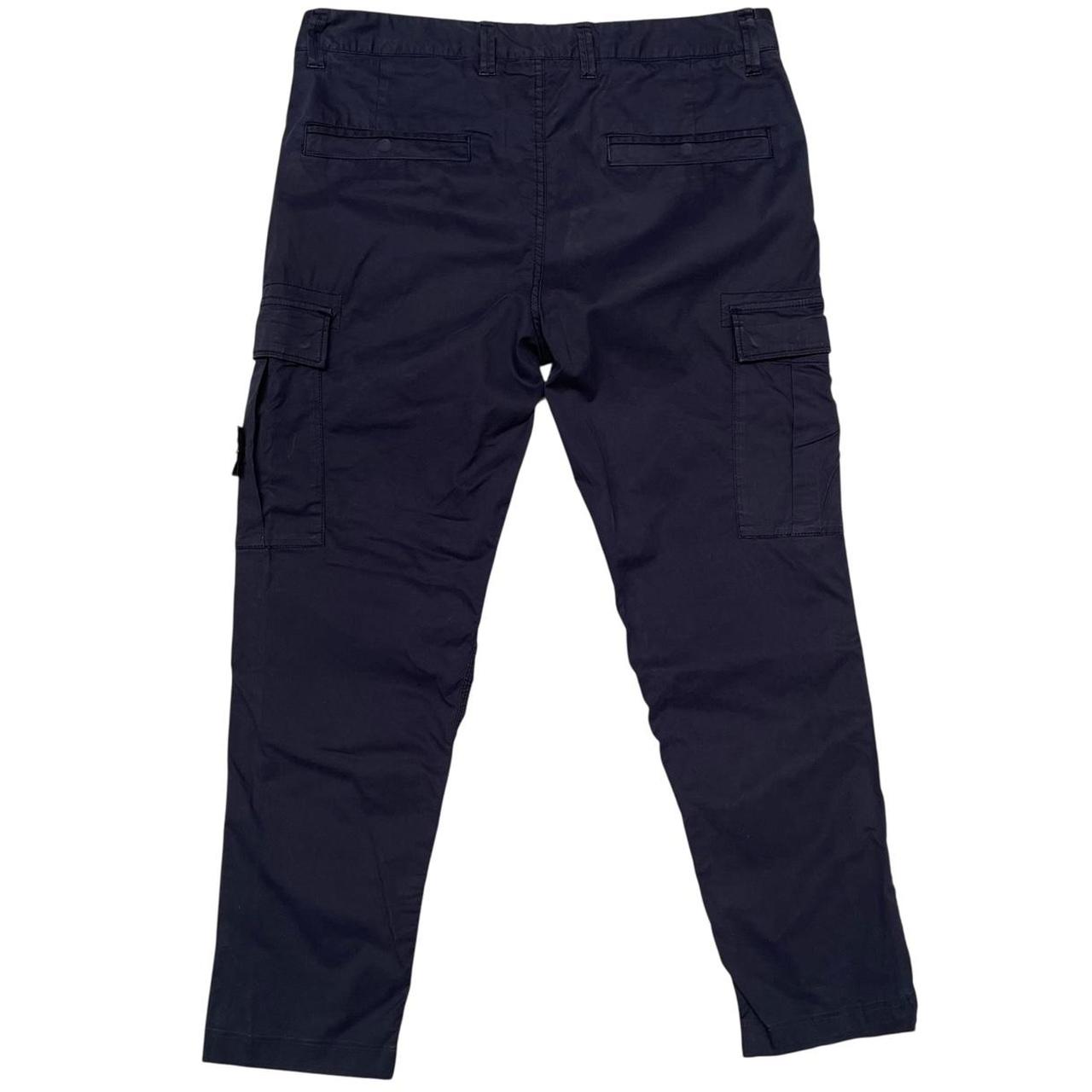 Stone Island SS 2018 Navy Blue Slim Fit Cargo Trousers