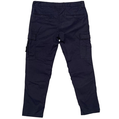 Stone Island SS 2018 Navy Blue Slim Fit Cargo Trousers