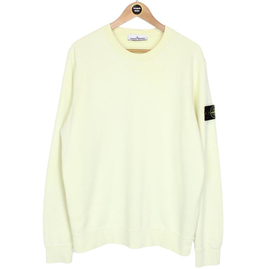 Stone Island SS 2021 Lemon Yellow Cotton Sweatshirt Jumper