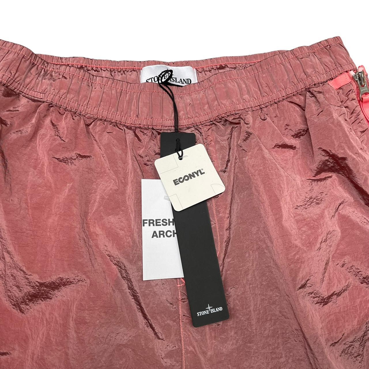 Stone Island SS 2023 Coral Pink Econyl Nylon Shorts