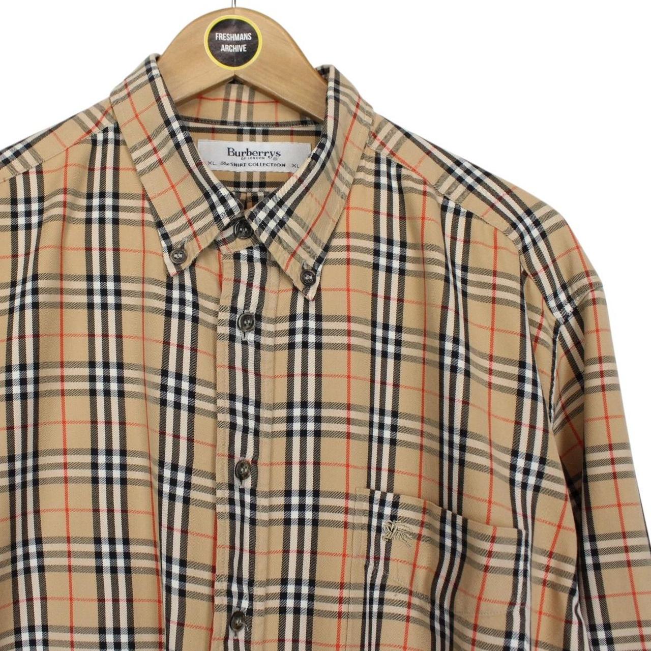 Burberry London Tan Brown Nova Check Long Sleeve Shirt
