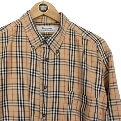 Burberry London Tan Brown Nova Check Long Sleeve Shirt