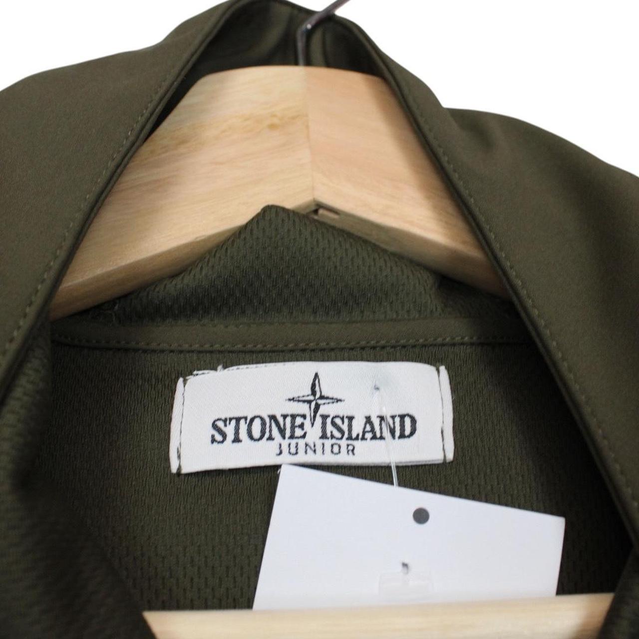 Stone Island Junior Khaki Green Full Zip Soft Shell Jacket