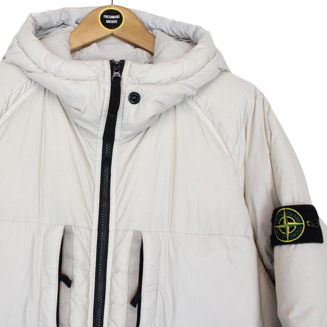 Stone Island AW 2023 Beige Garment Dyed Crinkle Reps R-NY Down Puffer Jacket
