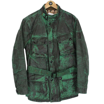 Belstaff Sammy Miller Trialmaster Green Belted Cotton Wax Jacket