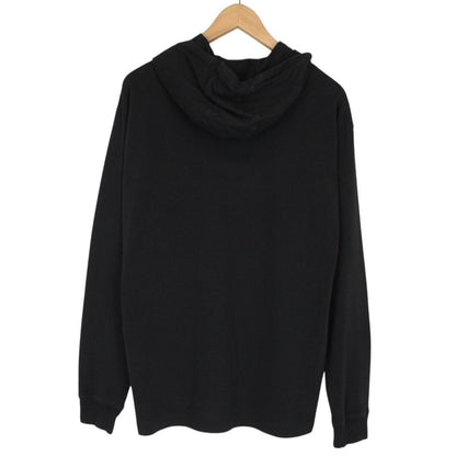 Stone Island Black Embroidered Logo Cotton Hoodie Jumper