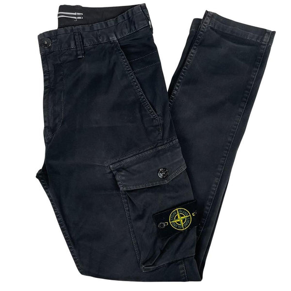 Stone Island AW 2018 Black Slim Fit Cargo Trousers