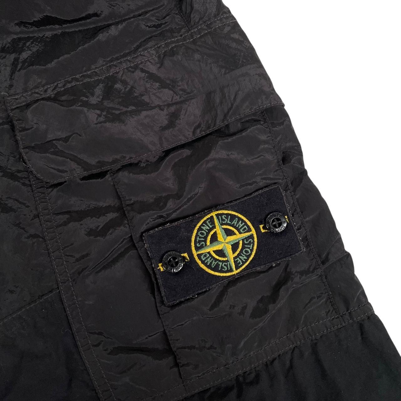 Stone Island SS 2019 Black RE-T Fit Nylon Cargo Trousers