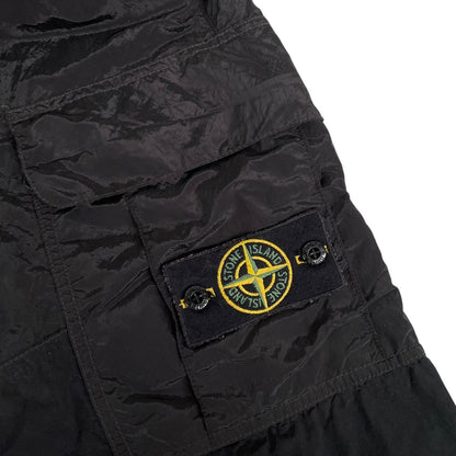 Stone Island SS 2019 Black RE-T Fit Nylon Cargo Trousers