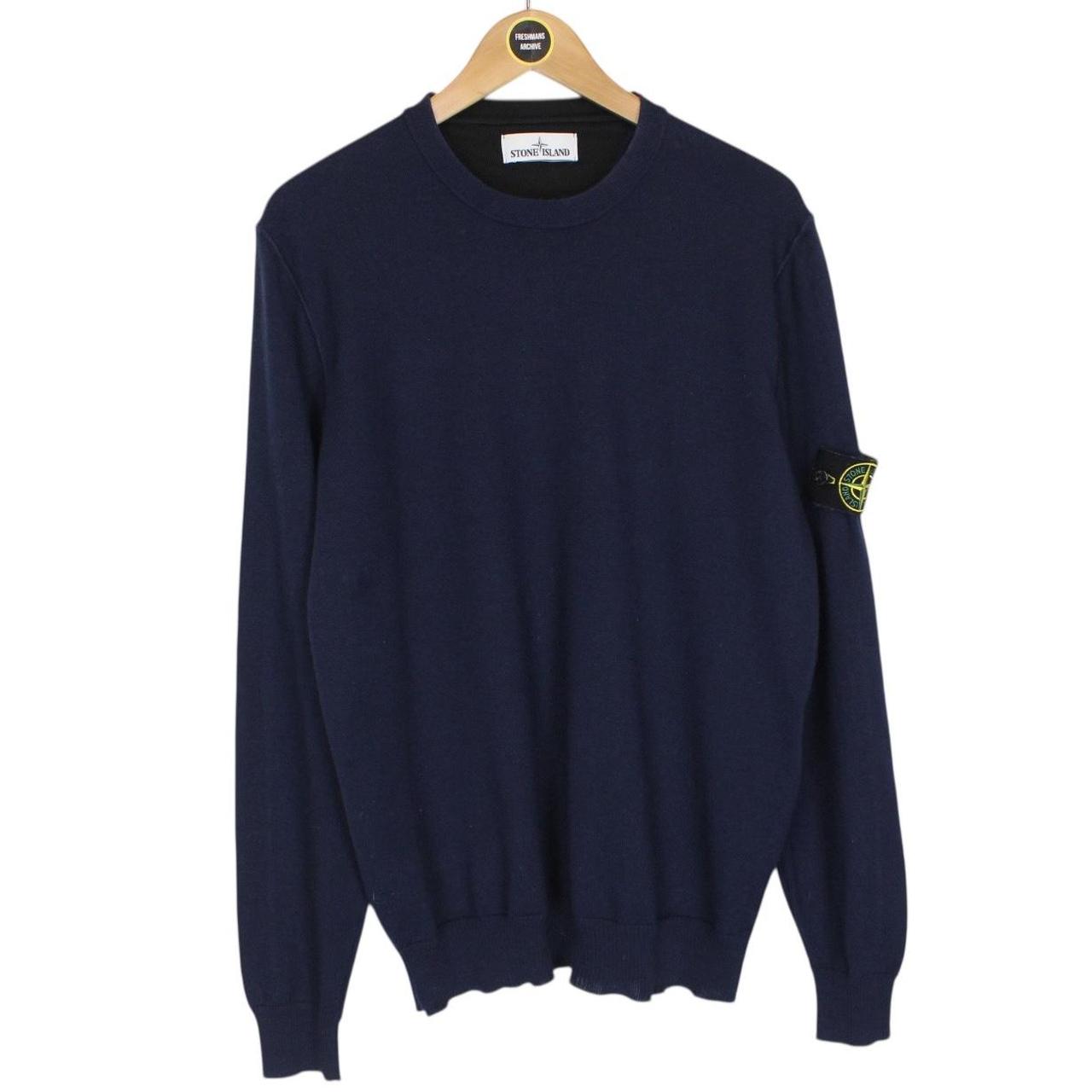 Stone Island AW 2016 Navy Blue Wool Knit Jumper