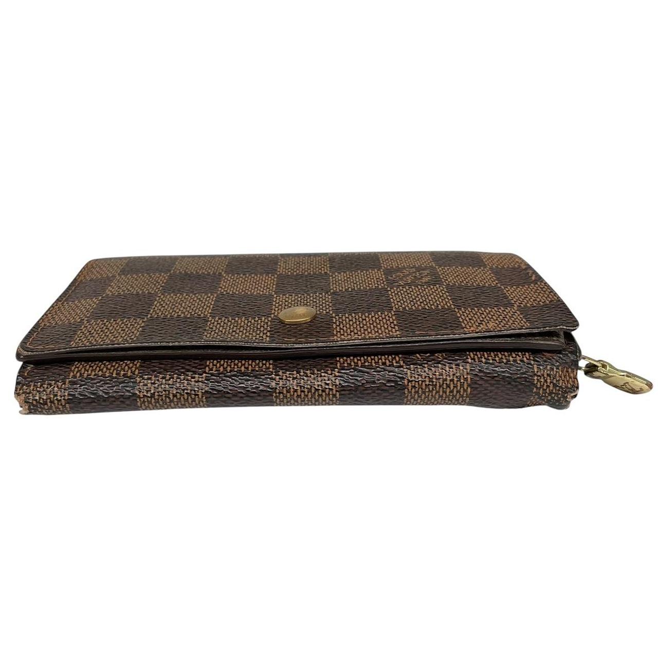 Vintage Louis Vuitton 2004 Brown Damier Ebene Porte Tresor Wallet