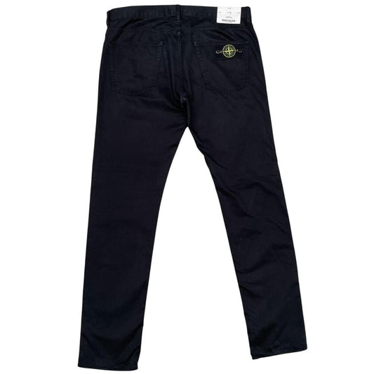 Stone Island AW 2017 Black Slim Fit Cotton Trousers