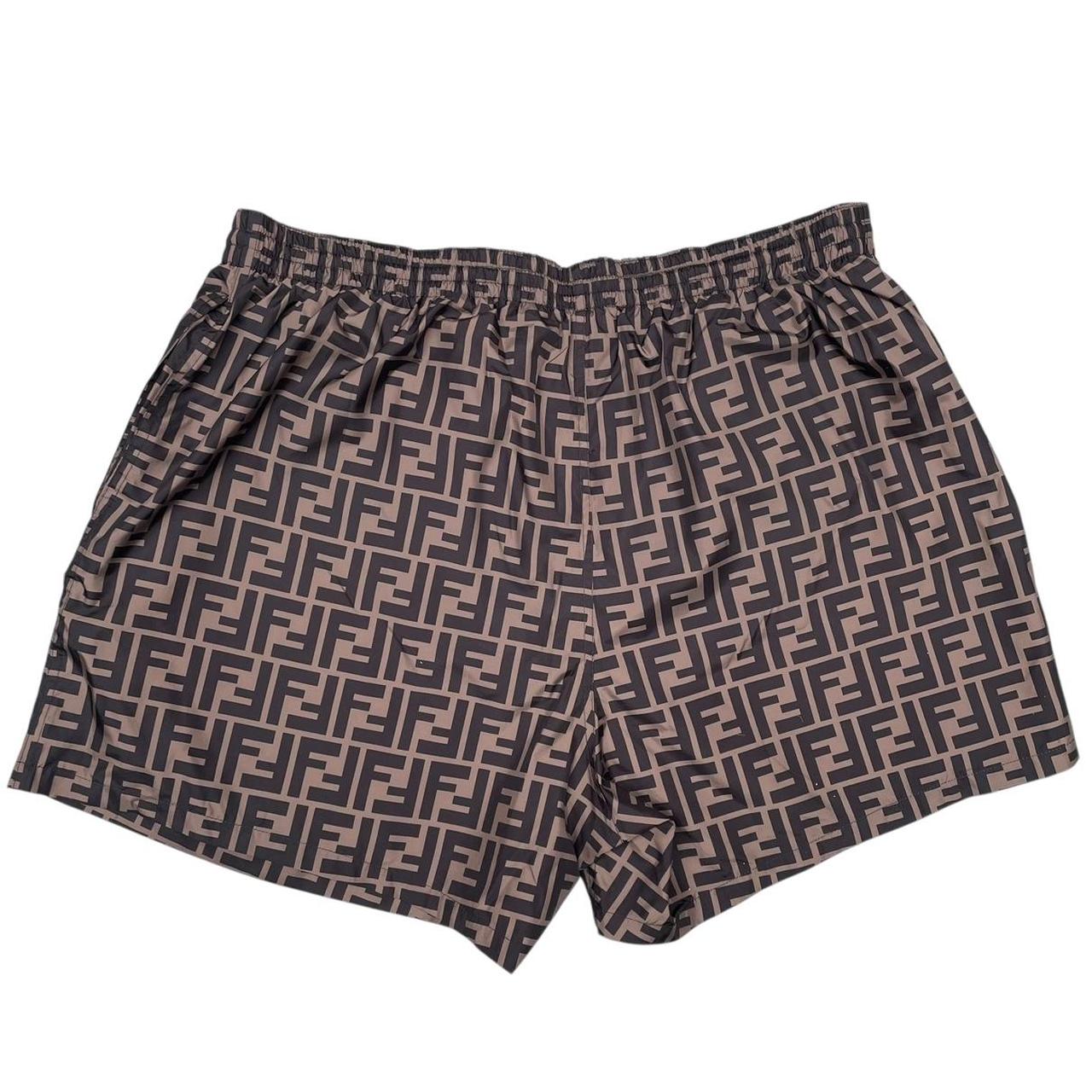 Fendi Zucca Monogram Brown Swim Shorts