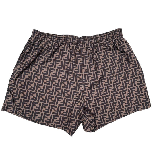 Fendi Zucca Monogram Brown Swim Shorts