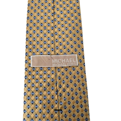 Michael Kors Yellow and Blue Silk Tie
