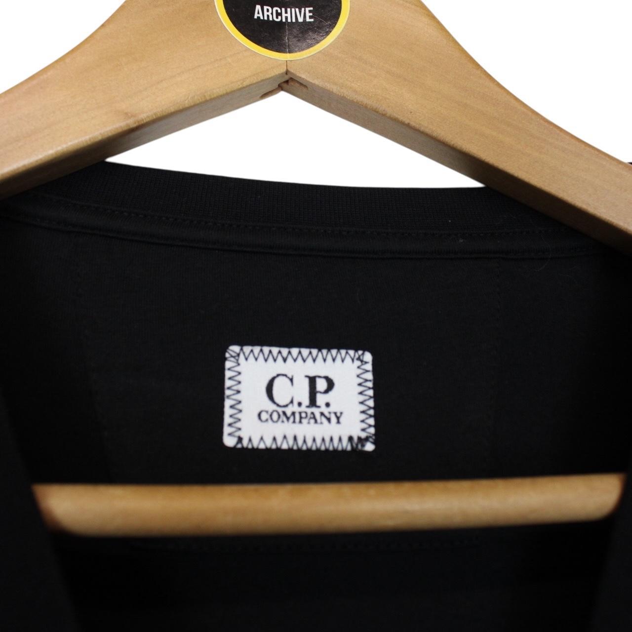 CP Company Black Block Logo Long Sleeve T-Shirt