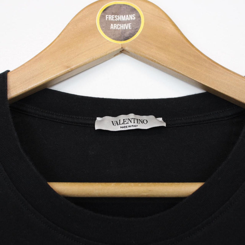Valentino VLTN Logo Black Short Sleeve Cotton T-Shirt