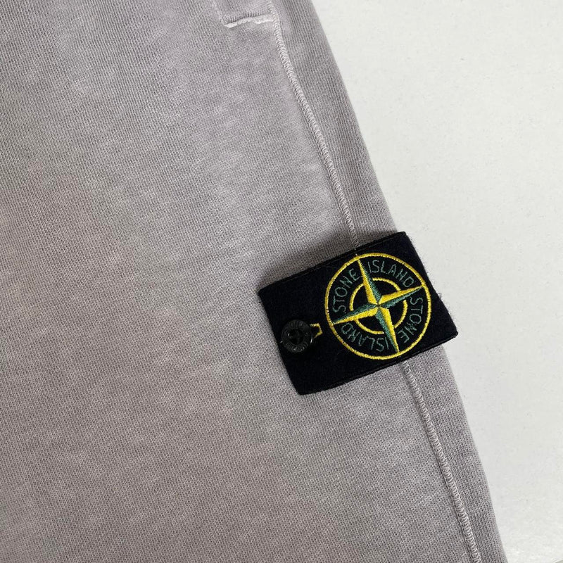 Stone Island SS 2024 Dust Grey Malfilé Garment Dyed Tracksuit Bottoms / Joggers