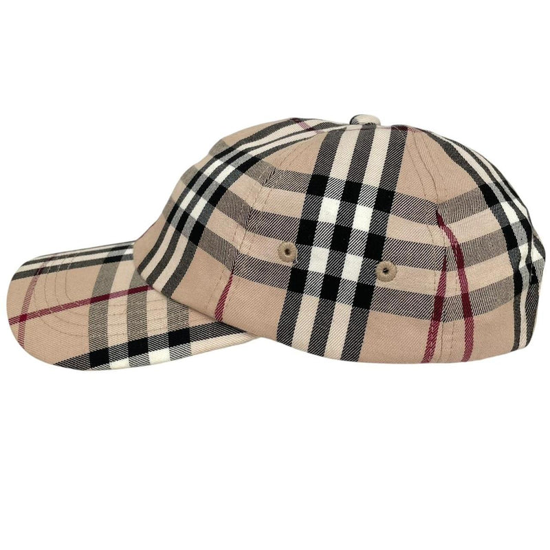 Vintage Burberry London Beige Nova Check Baseball Cap