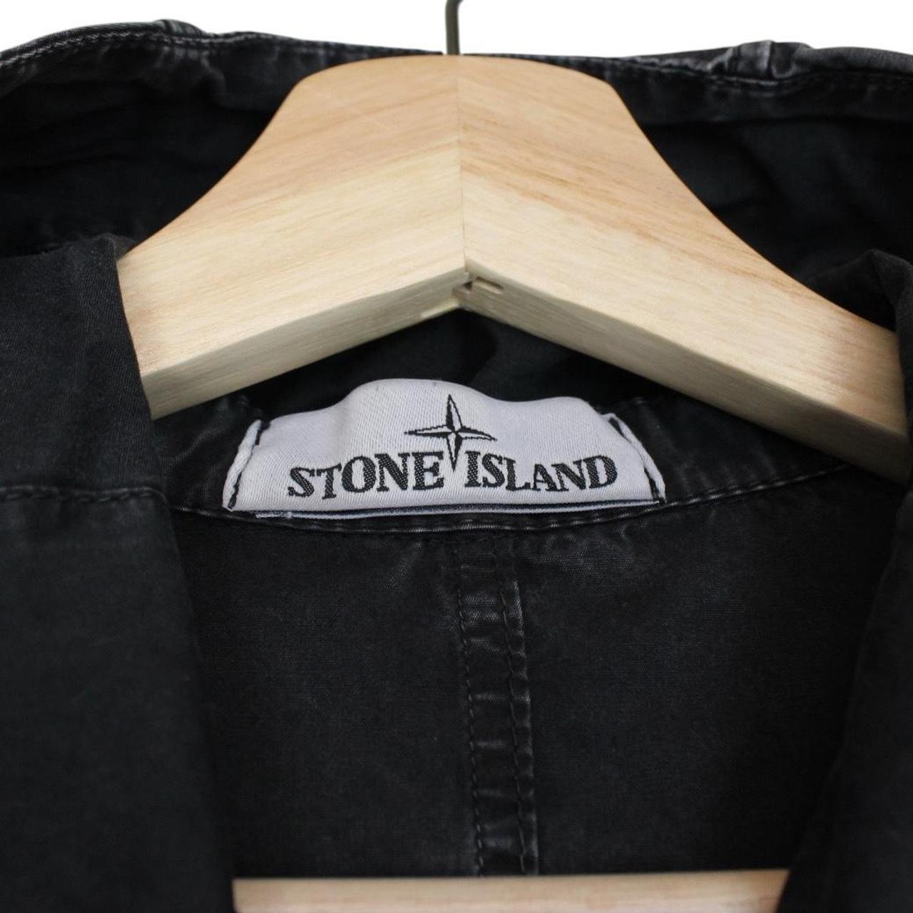 Stone Island SS 2018 Black Full Zip Cotton Hooded Overshirt Jacket