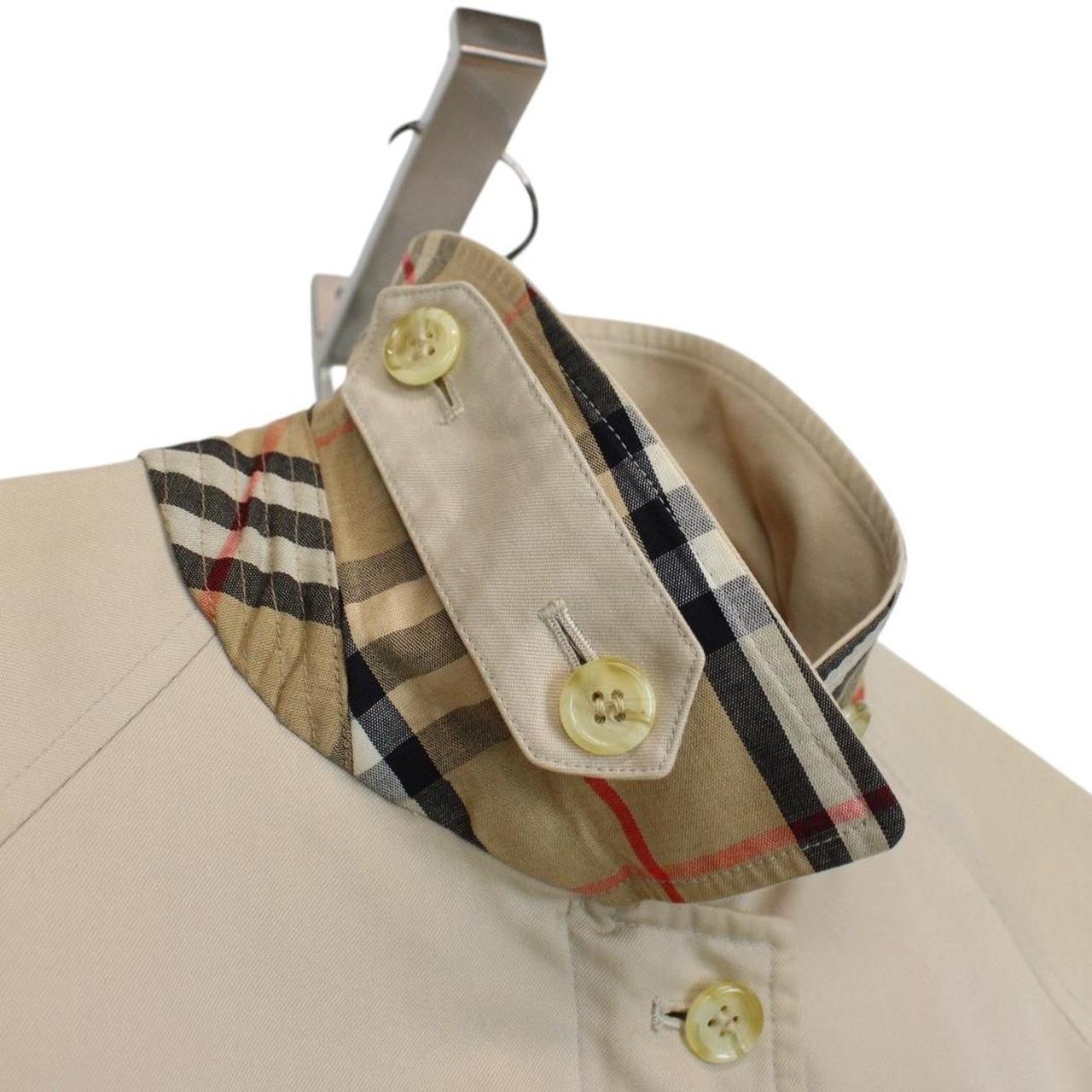 Vintage 90s Burberry Tan Brown Nova Check Lined Harrington Jacket