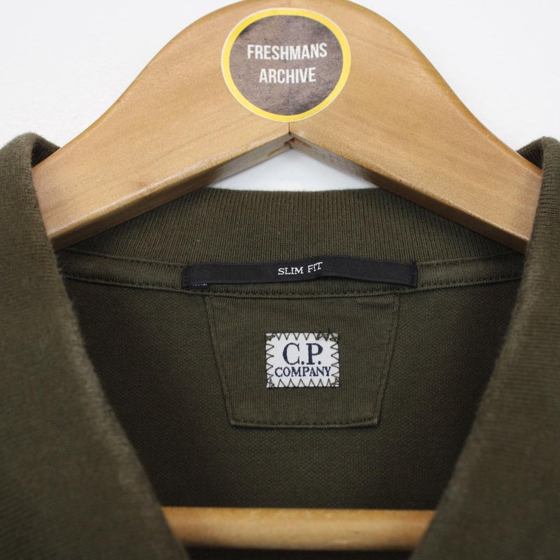 CP Company Khaki Green Short Sleeve Tacting Polo Shirt