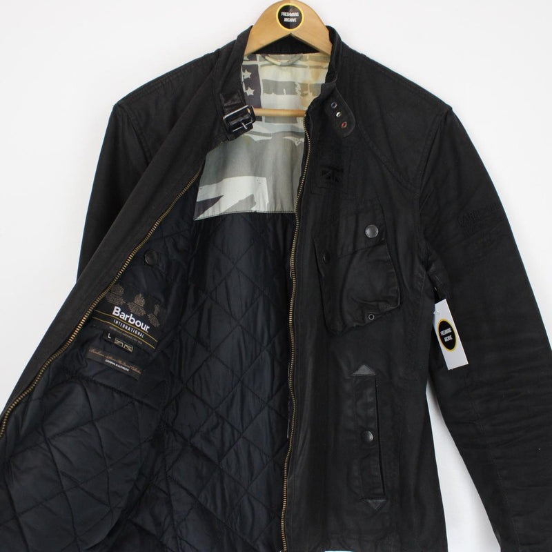 Barbour International Steve McQueen Black Wax Jacket