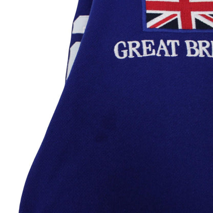 Polo Ralph Lauren blue hoodie with Big Pony logo, full zip, cotton material.