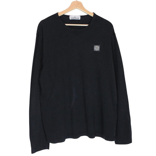 Stone Island SS 2018 Black Long Sleeve Compass T-Shirt