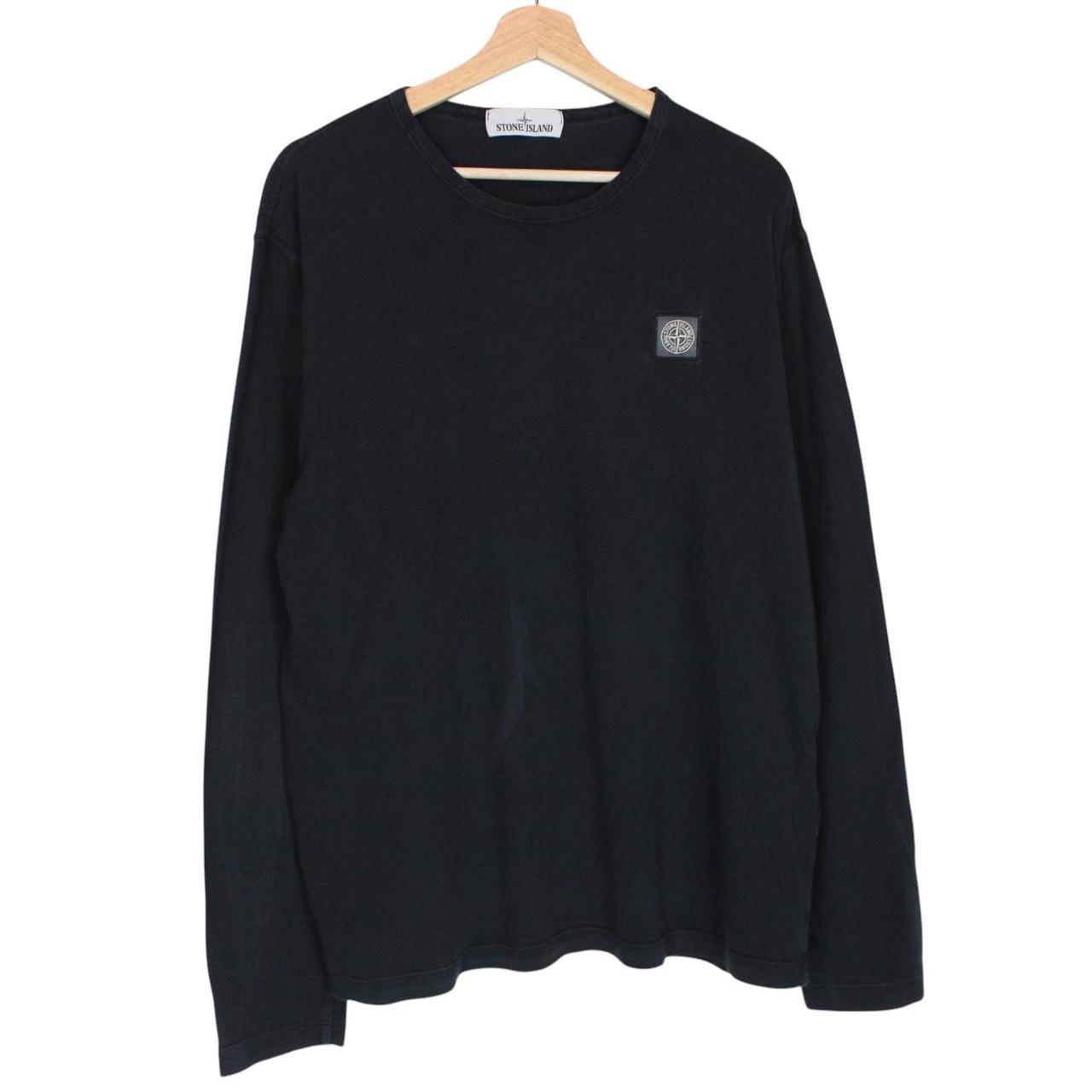 Stone Island SS 2018 Black Long Sleeve Compass T-Shirt