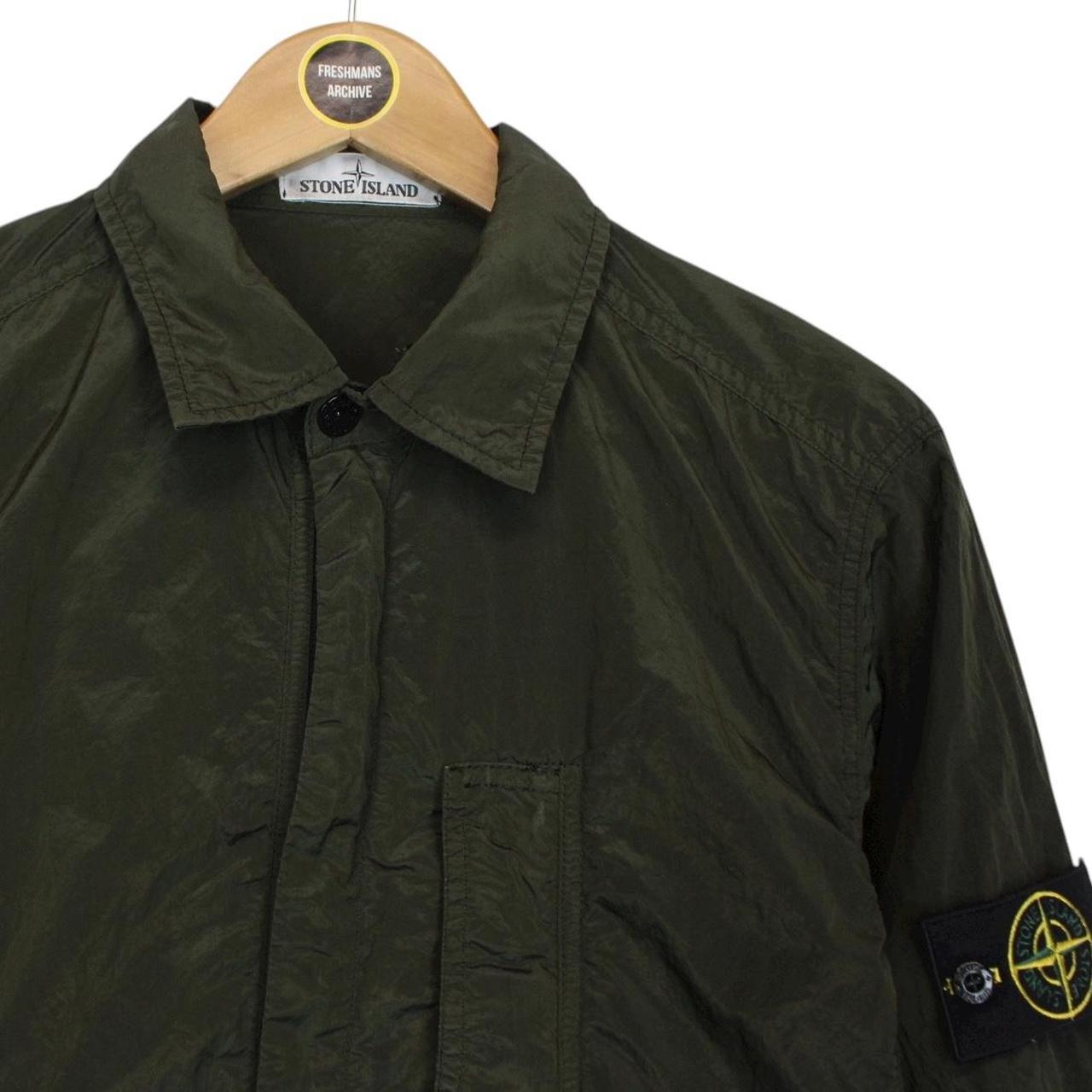 Stone Island SS 2018 Khaki Green Full Zip Nylon Metal Overshirt Jacket