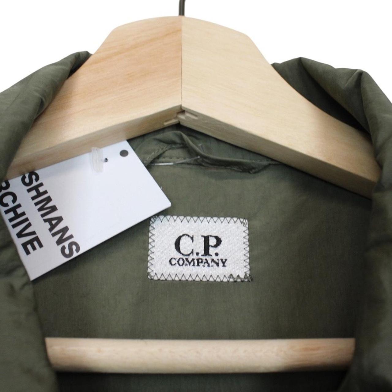 CP Company Khaki Green Chrome Nylon Garment Dyed Lens Overshirt Jacket