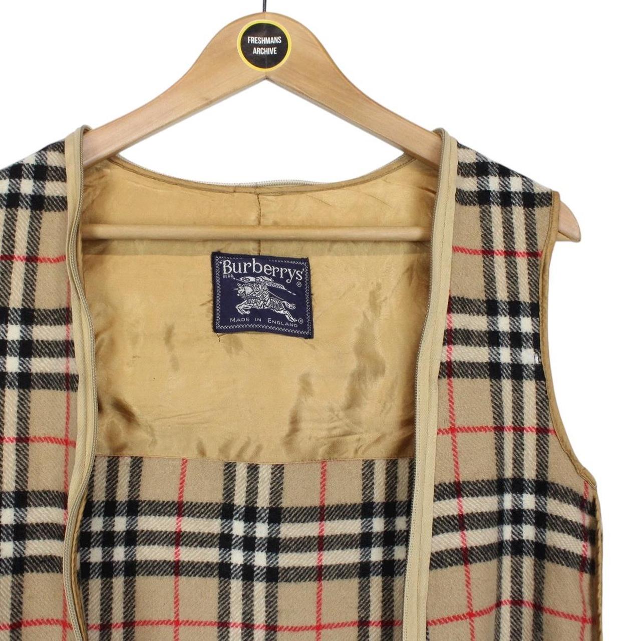 Vintage 90s Burberry Beige Nova Check Trench Coat Removable Lining