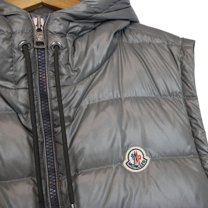 Moncler Grey Down Lanoux Hooded Gilet / Bodywarmer Jacket