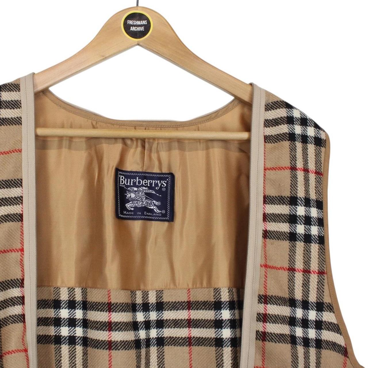 Vintage 90s Burberry Beige Nova Check Trench Coat Removable Lining