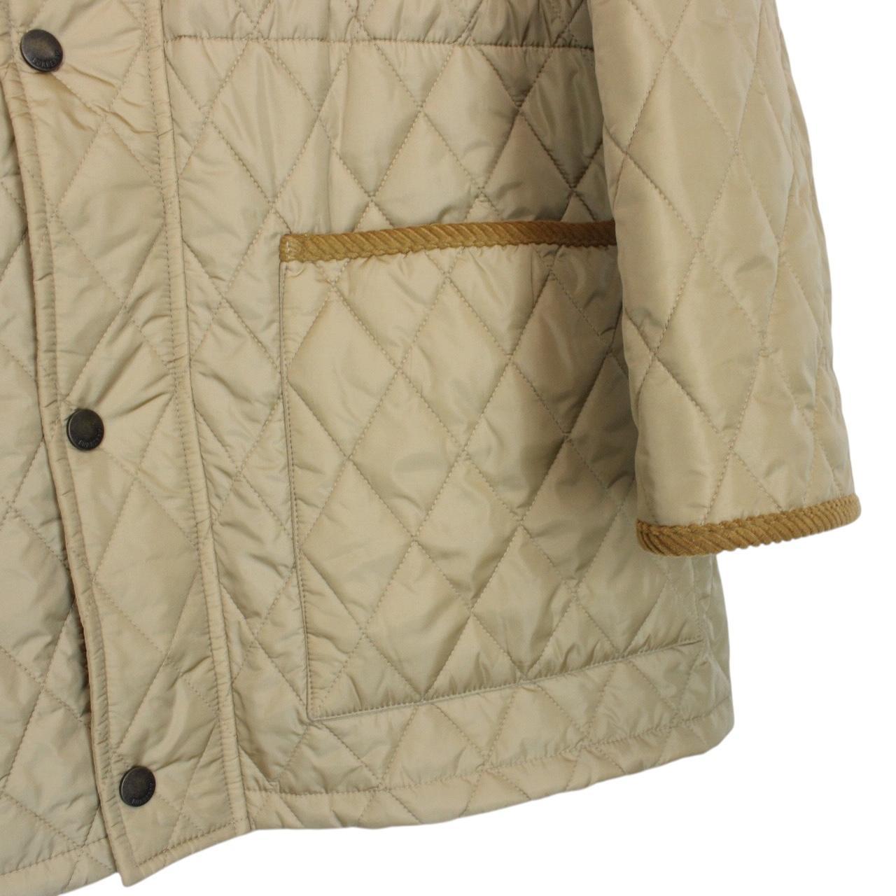 Burberry London Beige Nova Check Devon Quilted Parka Coat